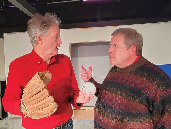 Even a brother with a big check can’t fix Mel Edison’s state of mind. From left, John Pitman and Bill Casey portray the duo in the Lancaster Players production of “The Prisoner of Second Avenue.”